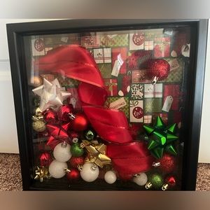 Christmas shadowbox decor.